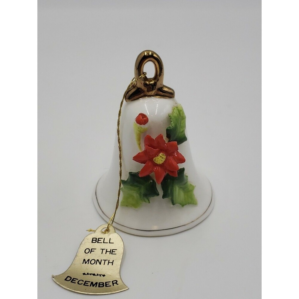 1979 Enesco Bell Of The Month December W Tag Holy Christmas 3in Miniature bell